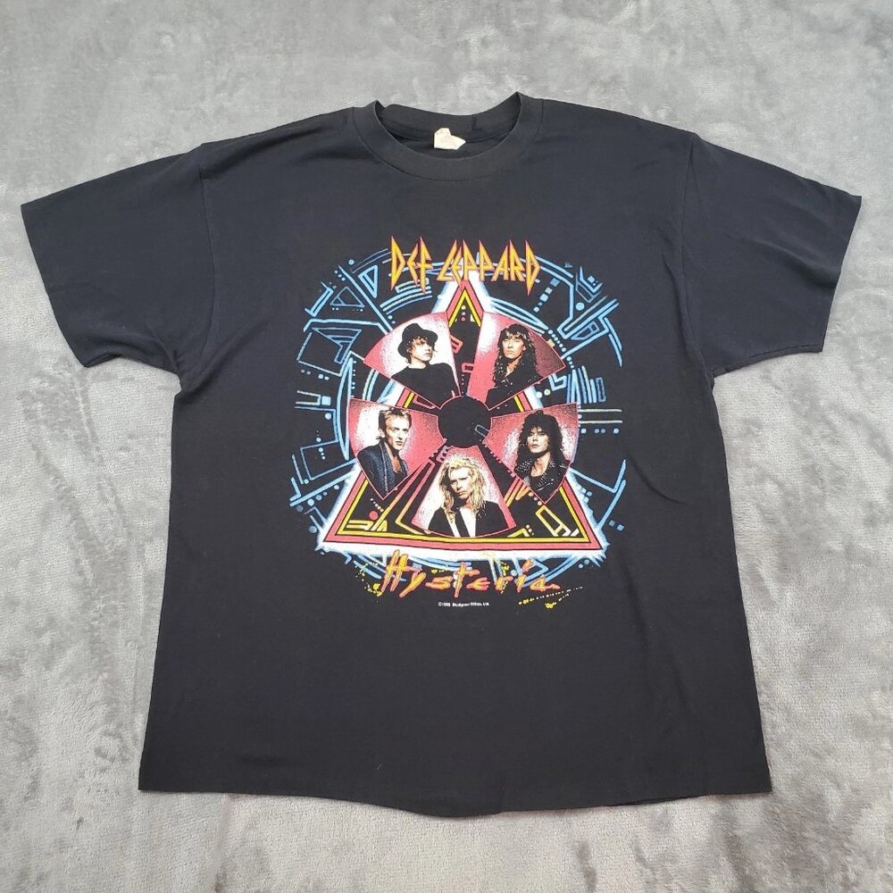 Def Leppard VTG 1988 Hysteria Concert Tour TShirt XL Single Stitch Original Band